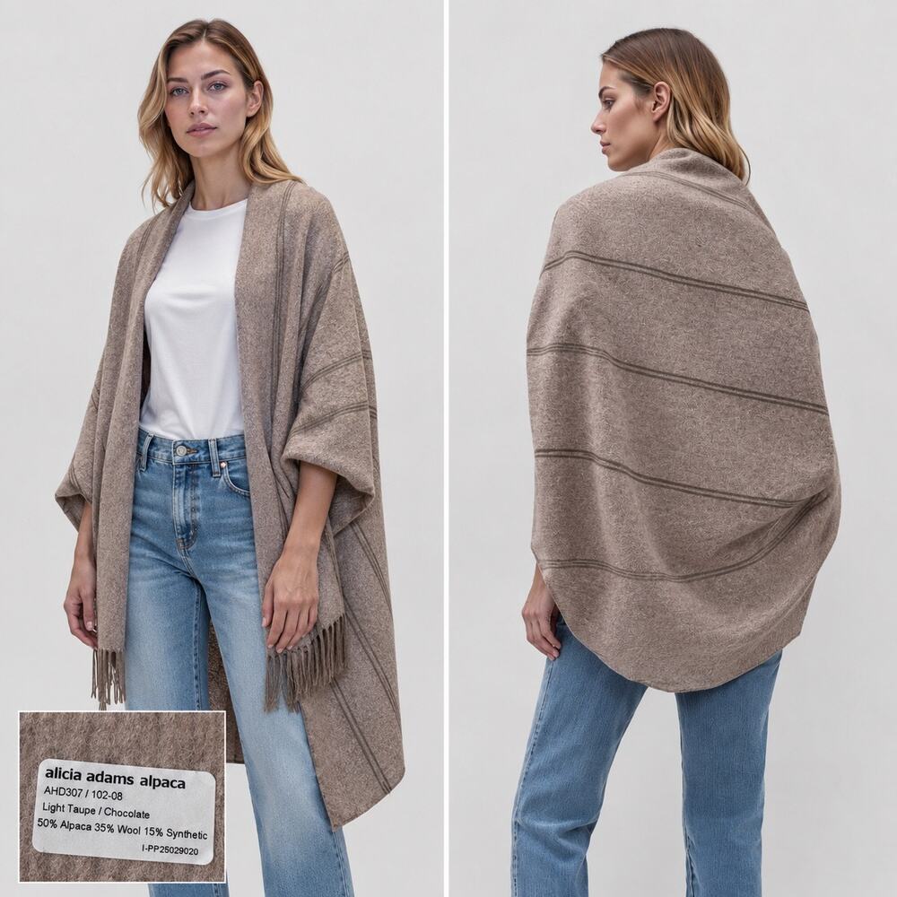 alicia adams notting hill wrap chocolate light taupe One Size